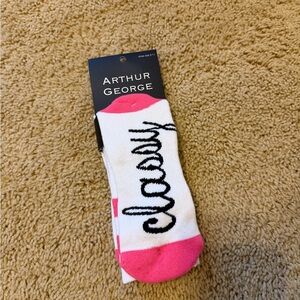 Arthur George Pink and White Classy Socks